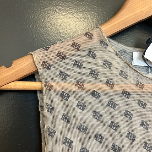 De Rococo M NWT completely sheer maxi Tan Sleeveless Dress - Picture 4 of 15